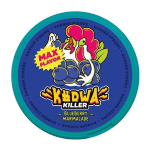 Kurwa Blueberry Marmalade 36mg Nicotine Pouches — 36mg nicotine per pouch, slim format, 20 pouches