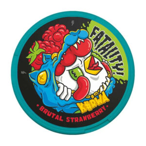 Kurwa Brutal Strawberry 36mg Nicotine Pouches — 36mg nicotine per pouch, slim format, 20 pouches