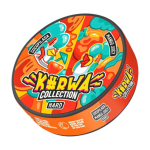 Kurwa Cocopilada Mango Juicy 18mg Nicotine Pouches — 18mg nicotine per pouch, slim format, 18 pouches