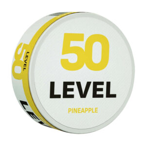 Level Pineapple 32.5mg Nicotine Pouches — 32.5mg nicotine per pouch, slim format, 20 pouches