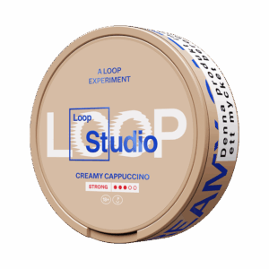 Loop Creamy Cappuccino Strong — 8.9mg nicotine per pouch, slim format, 20 pouches