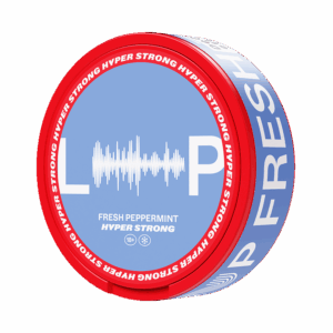 Loop Fresh Peppermint Hyper Strong — 14.8mg nicotine per pouch, slim format, 20 pouches