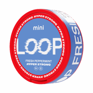 Loop Fresh Peppermint Mini Hyper Strong — 10.5mg nicotine per pouch, mini format, 20 pouches