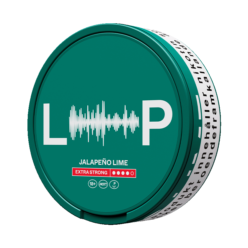 Loop Jalapeño Lime Extra Strong — 11.8mg nicotine per pouch, slim format, 20 pouches