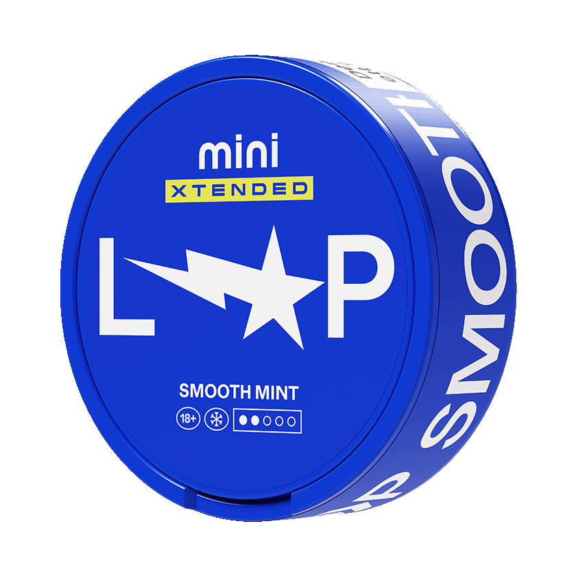 Loop Smooth Mint Mini Xtended — 7.1mg nicotine per pouch, mini format, 18 pouches