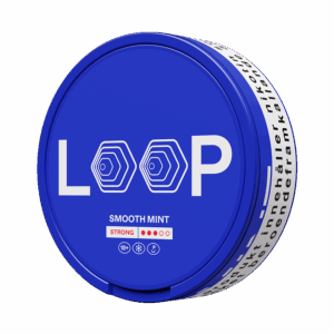 Loop Smooth Mint Strong — 8.9mg nicotine per pouch, slim format, 20 pouches
