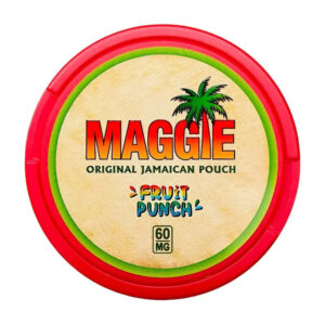 Maggie Fruit Punch 45mg Nicotine Pouches — 45mg nicotine per pouch, slim format, 20 pouches