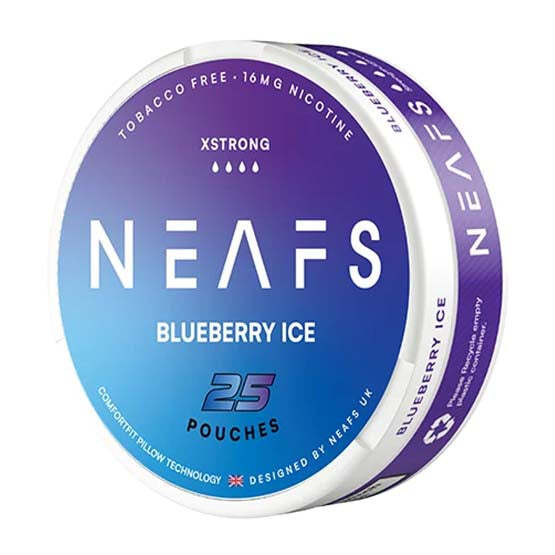 NEAFS - Blueberry Ice 4 — 16mg nicotine per pouch, slim format, 25 pouches