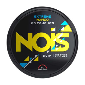 Nois Extreme Mango 25mg Nicotine Pouches — 25mg nicotine per pouch, slim format, 27 pouches