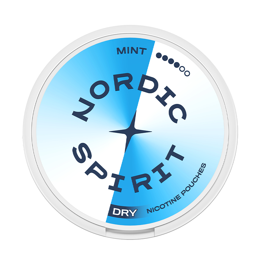 Nordic Spirit Mint Dry X-Strong 11mg — 11mg nicotine per pouch, slim format, 20 pouches
