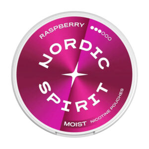 Nordic Spirit Raspberry 9mg Nicotine Pouches — 9mg nicotine per pouch, slim format, 20 pouches