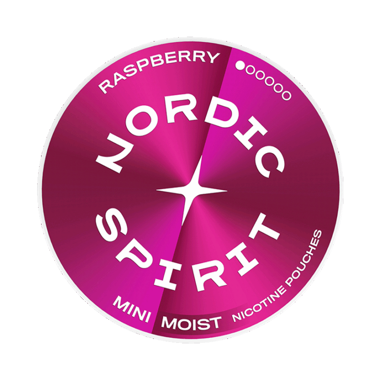Nordic Spirit Raspberry Mellow Mini 4mg Nicotine Pouches tin