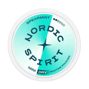 Nordic Spirit Spearmint Dry Regular Mini 3mg — 3mg nicotine per pouch, regular format, 20 pouches