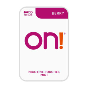 On! Berry 3mg Nicotine Pouches — 3mg nicotine per pouch, mini format, 20 pouches