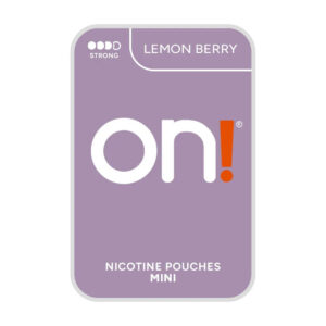 On! Lemon Berry 6mg Nicotine Pouches — 6mg nicotine per pouch, mini format, 20 pouches
