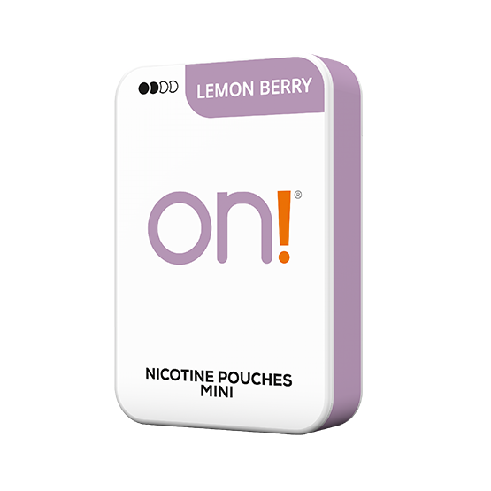 On! Lemon Berry Regular Mini 3mg — 3mg nicotine per pouch, regular format, 20 pouches