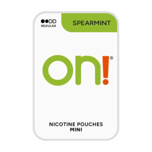 On! Spearmint 3mg Nicotine Pouches — 3mg nicotine per pouch, mini format, 20 pouches