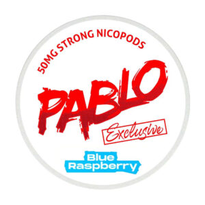 Pablo Blue Raspberry 30mg Nicotine Pouches — 30mg nicotine per pouch, slim format, 20 pouches
