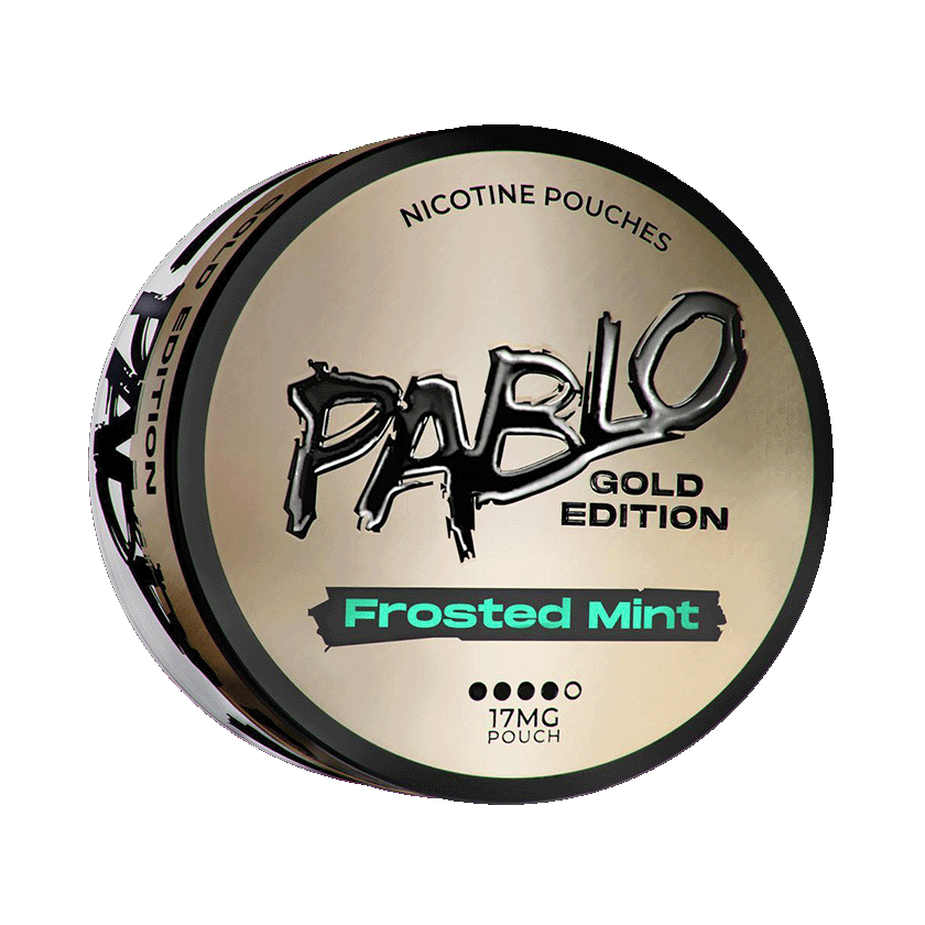 PABLO Gold Edition Frosted Mint 17mg — 17mg nicotine per pouch, slim format, 20 pouches