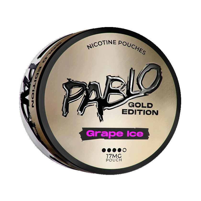 PABLO Gold Edition Grape Ice 17mg — 17mg nicotine per pouch, slim format, 20 pouches