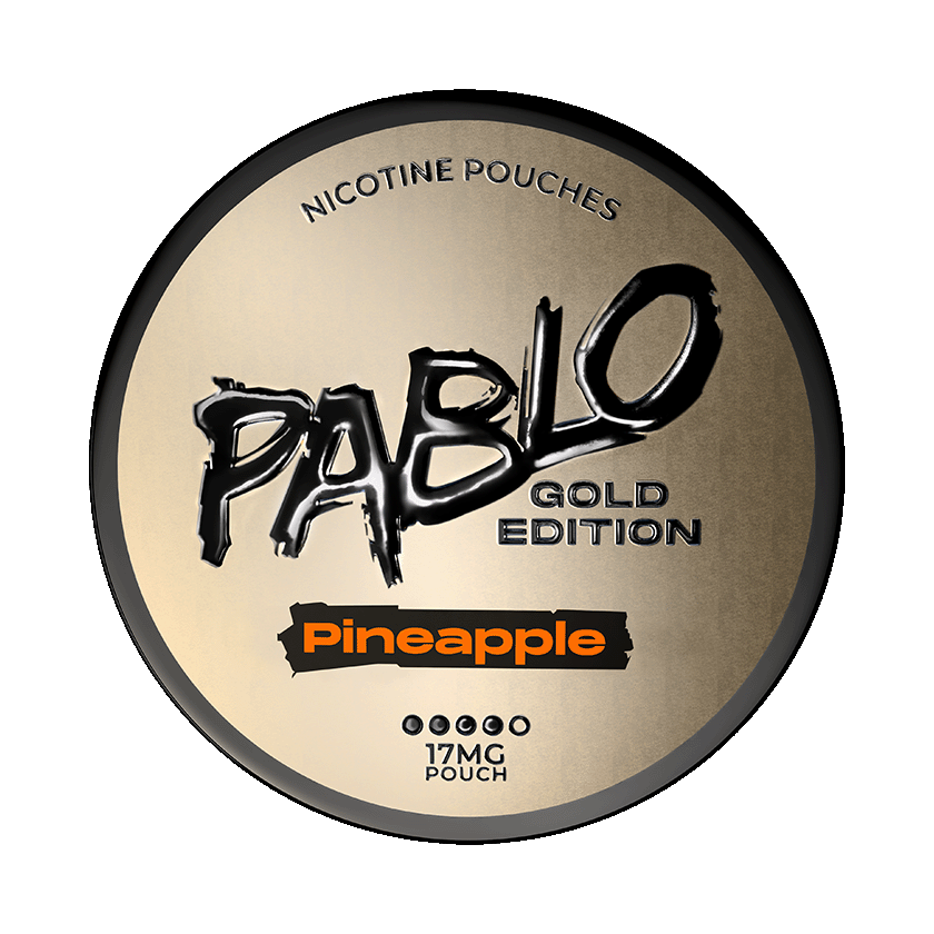 PABLO Gold Edition Pineapple 17mg — 17mg nicotine per pouch, slim format, 20 pouches
