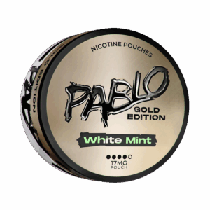 PABLO Gold Edition White Mint 17mg — 17mg nicotine per pouch, slim format, 20 pouches