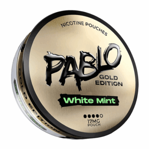 PABLO GOLD - White Mint — 17mg nicotine per pouch, slim format, 20 pouches
