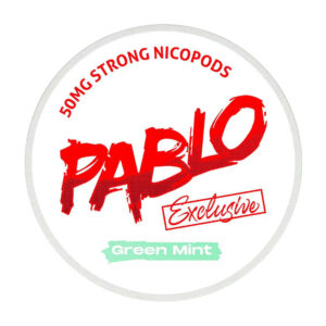 Pablo Green Mint 30mg Nicotine Pouches — 30mg nicotine per pouch, slim format, 20 pouches