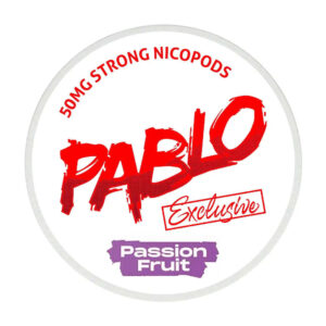 Pablo Passion Fruit 30mg Nicotine Pouches — 30mg nicotine per pouch, slim format, 20 pouches