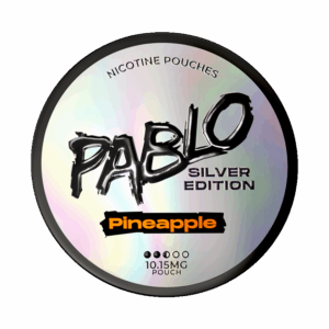 PABLO Silver Edition Pineapple 10.15mg — 10.15mg nicotine per pouch, slim format, 20 pouches