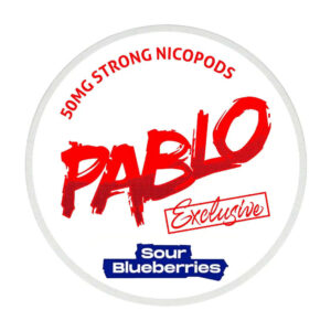 Pablo Sour Blueberries 30mg Nicotine Pouches — 30mg nicotine per pouch, slim format, 20 pouches