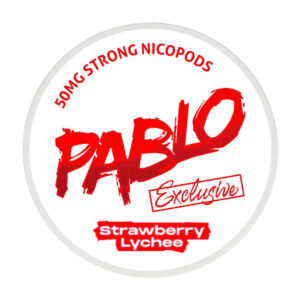 Pablo Strawberry Lychee 30mg Nicotine Pouches — 30mg nicotine per pouch, slim format, 20 pouches
