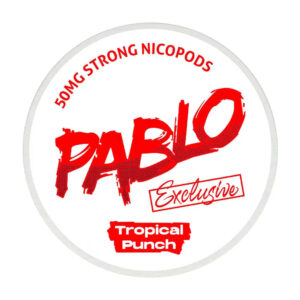 Pablo Tropical Punch 30mg Nicotine Pouches — 30mg nicotine per pouch, slim format, 20 pouches