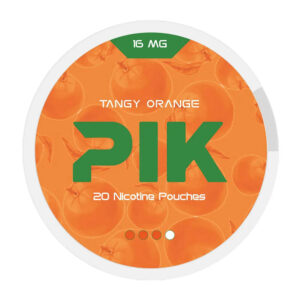 PIK Tangy Orange 16mg Nicotine Pouches — 16mg nicotine per pouch, slim format, 20 pouches