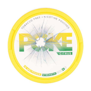 Poke Citrus 16mg Nicotine Pouches — 16mg nicotine per pouch, slim format, 20 pouches