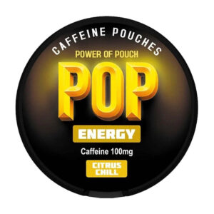 POP Citrus Chill 100mg Nicotine Pouches — 100mg nicotine per pouch, slim format, 21 pouches