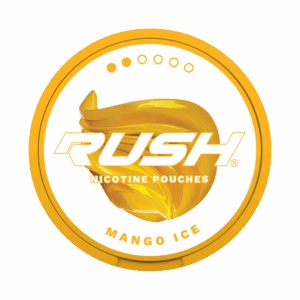 RUSH Mango Ice 6mg — 6mg nicotine per pouch, slim format, 20 pouches