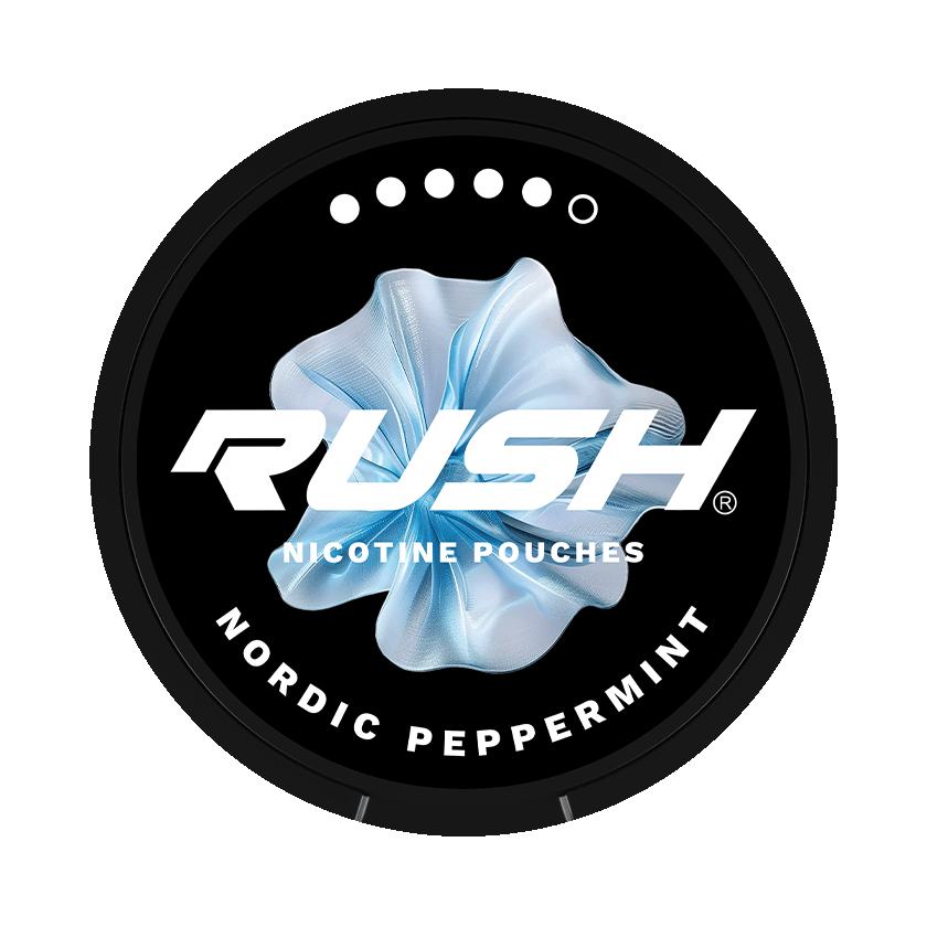 RUSH Nordic Peppermint 17mg — 17mg nicotine per pouch, slim format, 20 pouches