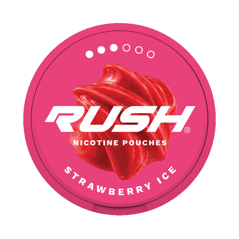 RUSH Strawberry Ice 11.2mg Nicotine Pouches tin