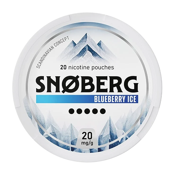 SNØBERG - Blueberry Ice 5 — 10mg nicotine per pouch, slim format, 20 pouches