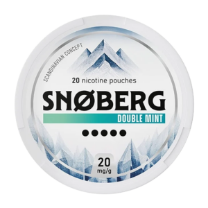 SNØBERG - Double Mint 5 — 10mg nicotine per pouch, slim format, 20 pouches