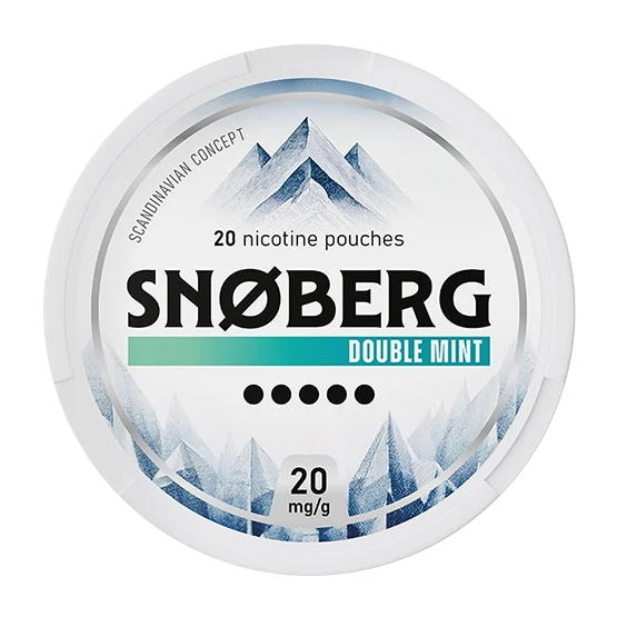 SNØBERG - Double Mint 5 — 10mg nicotine per pouch, slim format, 20 pouches
