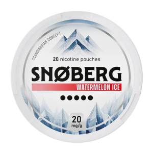 SNØBERG - Watermelon Ice 5 — 10mg nicotine per pouch, slim format, 20 pouches