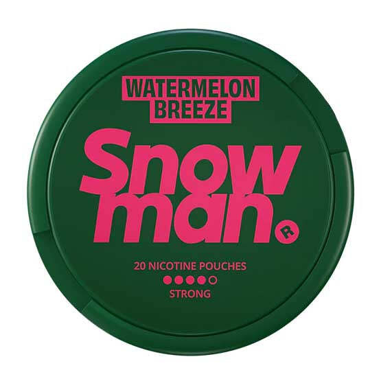 SNOWMAN - Watermelon Breeze 4 — 12mg nicotine per pouch, slim format, 20 pouches