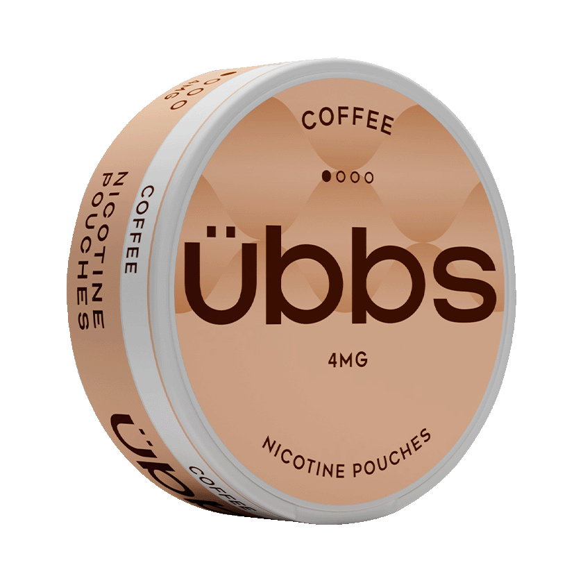 Übbs Coffee 4mg — 4mg nicotine per pouch, slim format, 20 pouches