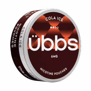 Übbs Cola Ice Regular 6mg — 6mg nicotine per pouch, regular format, 20 pouches
