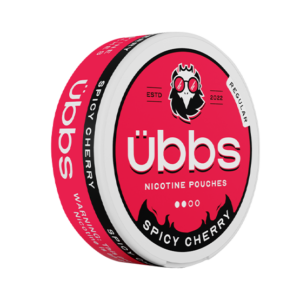 Übbs Spicy Cherry Regular 6mg — 6mg nicotine per pouch, regular format, 20 pouches