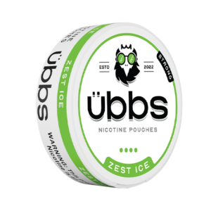 Übbs Zest Ice Strong 11mg — 11mg nicotine per pouch, slim format, 20 pouches