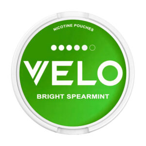 Velo Bright Spearmint 14mg Nicotine Pouches — 14mg nicotine per pouch, slim format, 20 pouches