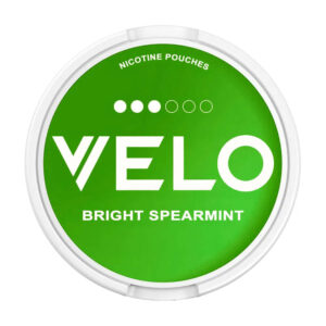 Velo Bright Spearmint 8mg Nicotine Pouches — 8mg nicotine per pouch, slim format, 20 pouches